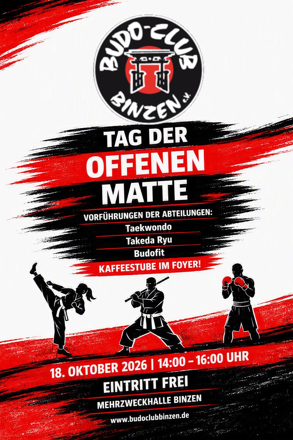 Einladung Tag der offenen Matte Budo-Club Binzen e.V.